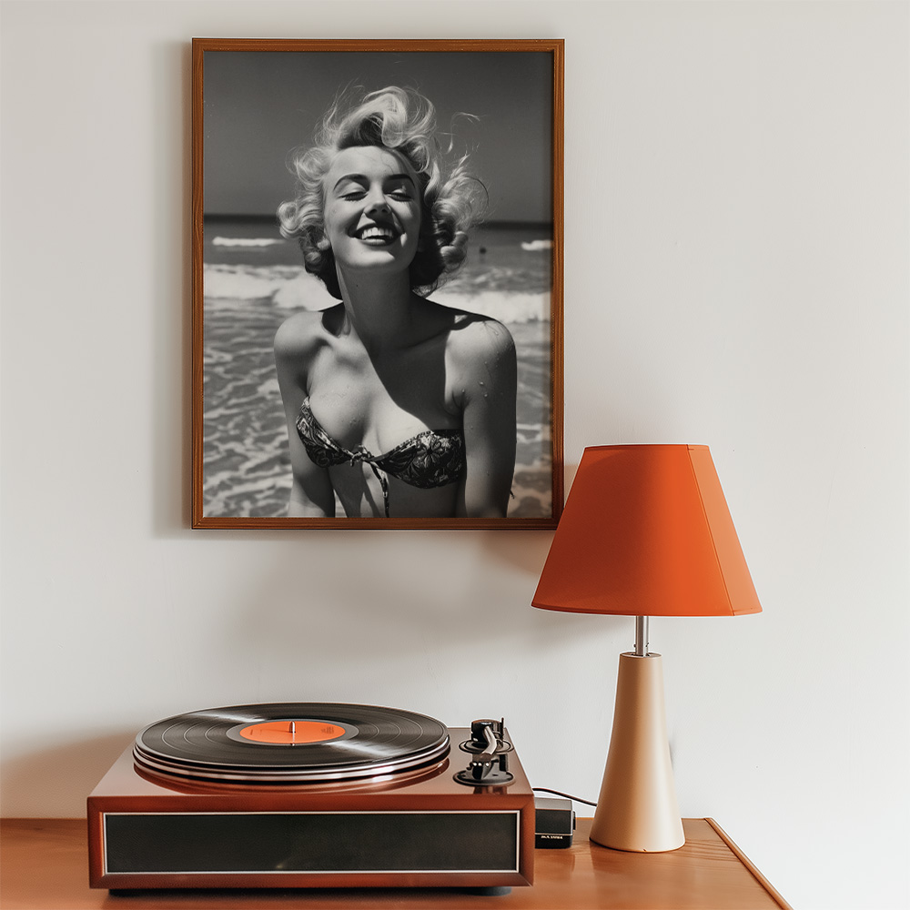 Alternative view of MARILYN MUNROE BLACK AND WHITE BOLD AND MAXIMALIST POSTER