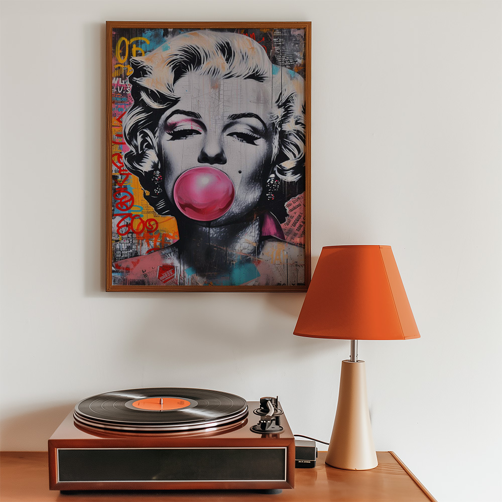 Alternative view of MARILYN POP ART BUBBLEGUM BOLD AND MAXIMALIST POSTER