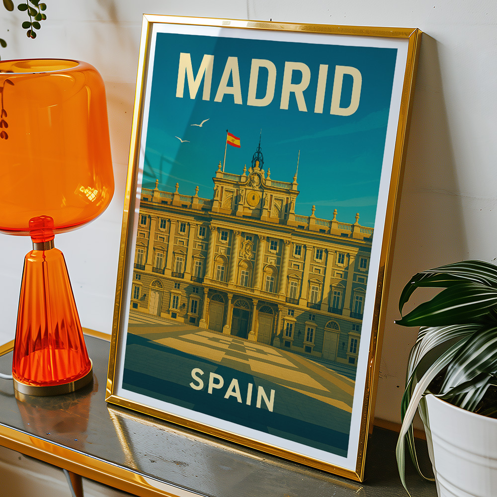 Alternative view of MADRID ROYAL PALACE MINIMALIST TRAVEL POSTER