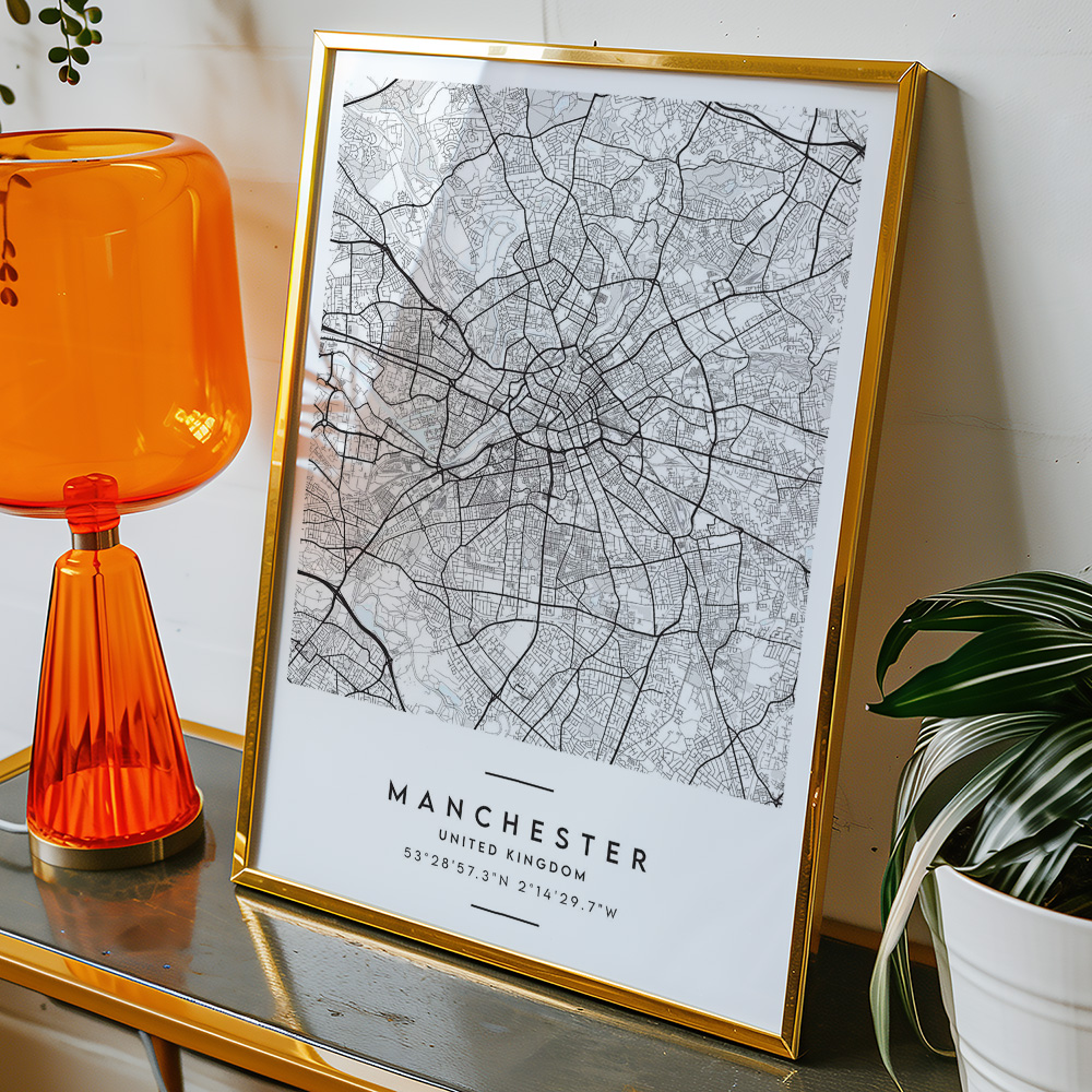 Alternative view of MANCHESTER MINIMALIST CITY MAP POSTER