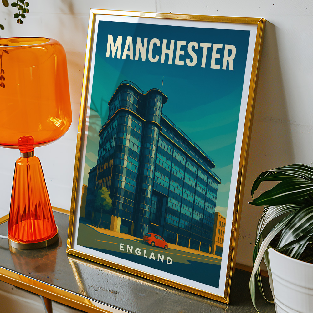 Alternative view of MANCHESTER DAILY EXPRESS BUILDING MINIMALIST TRAVEL POSTER NORTH WEST