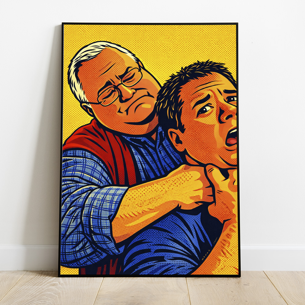 Alternative view of NEIGHBOURS HAROLD BISHOP STANGLING PAUL ROBINSON MAXIMALIST POP ART STYLE POSTER