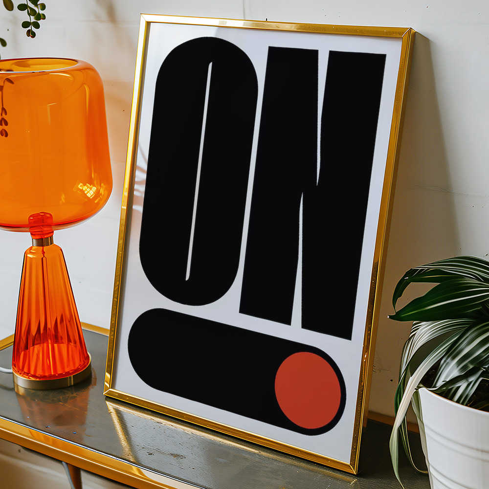 ON SWITCH TYPOGRAPHY POSTER