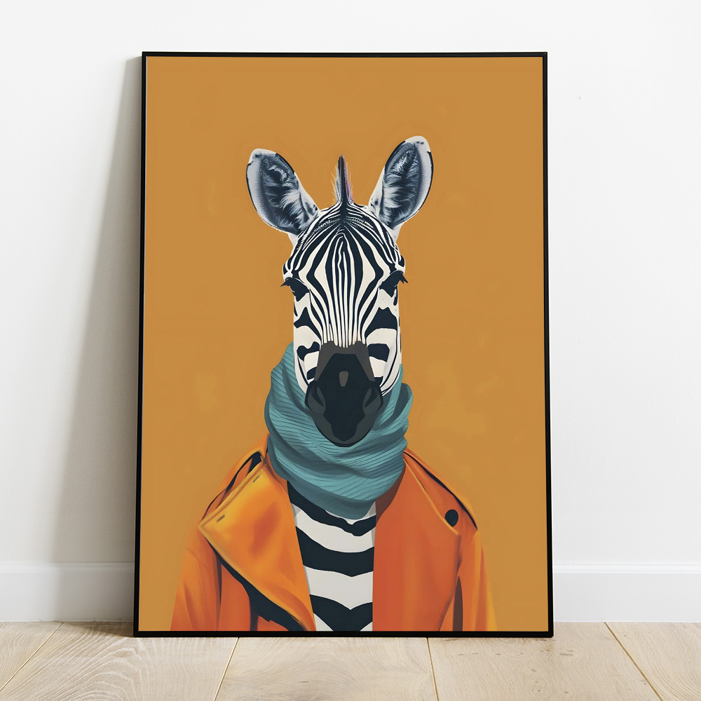 ORANGE ZEBRA BOLD AND MAXIMALIST POSTER