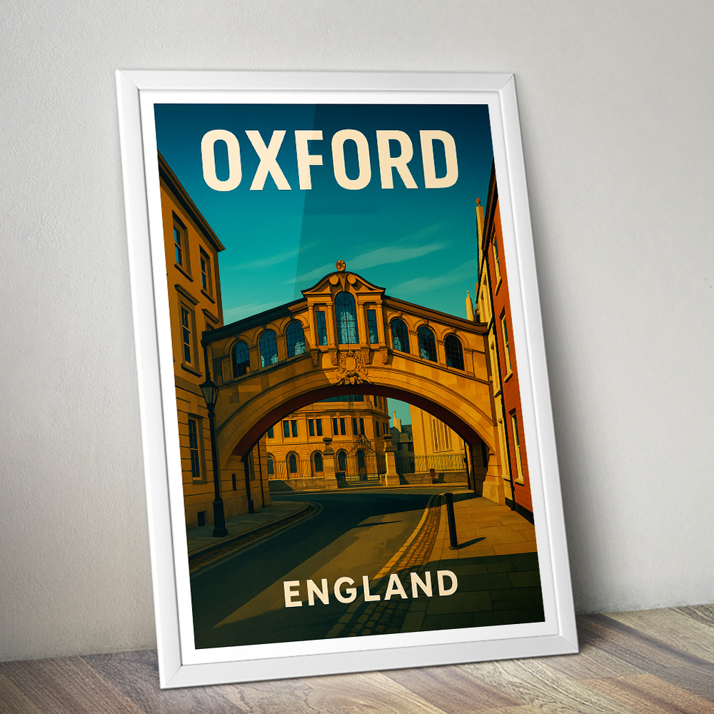 OXFORD BRIDGE OF SIGHS MINIMALIST TRAVEL POSTER