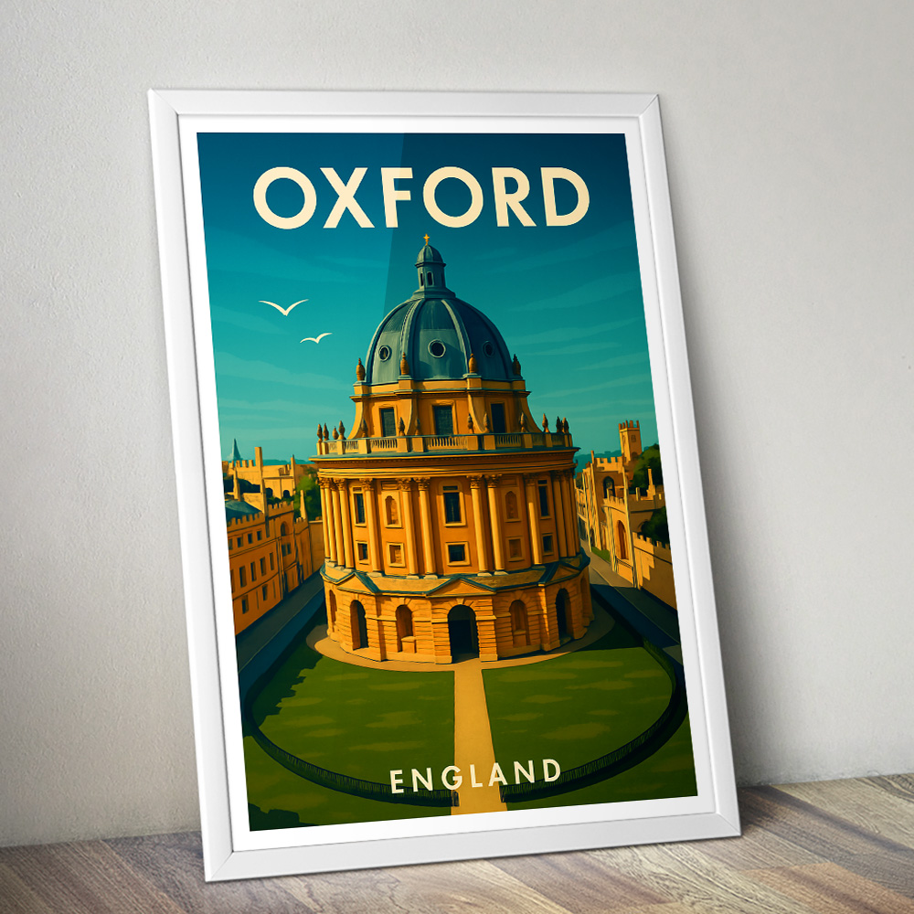OXFORD RADCLIFFE CAMERA MINIMALIST TRAVEL POSTER