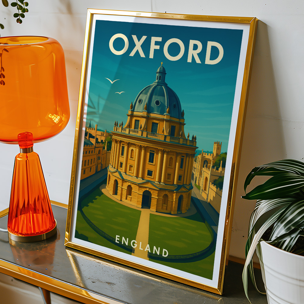 Alternative view of OXFORD RADCLIFFE CAMERA MINIMALIST TRAVEL POSTER