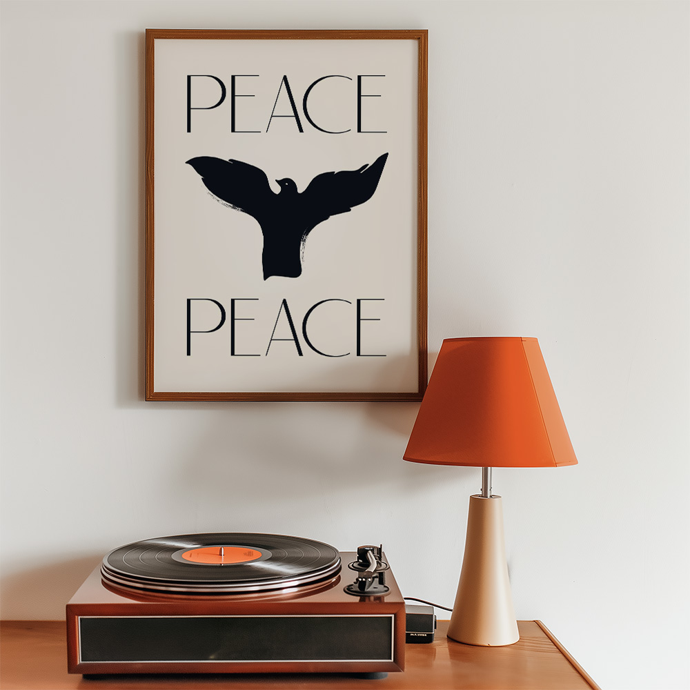 Alternative view of PEACE PEACE BOLD AND MAXIMALIST POSTER