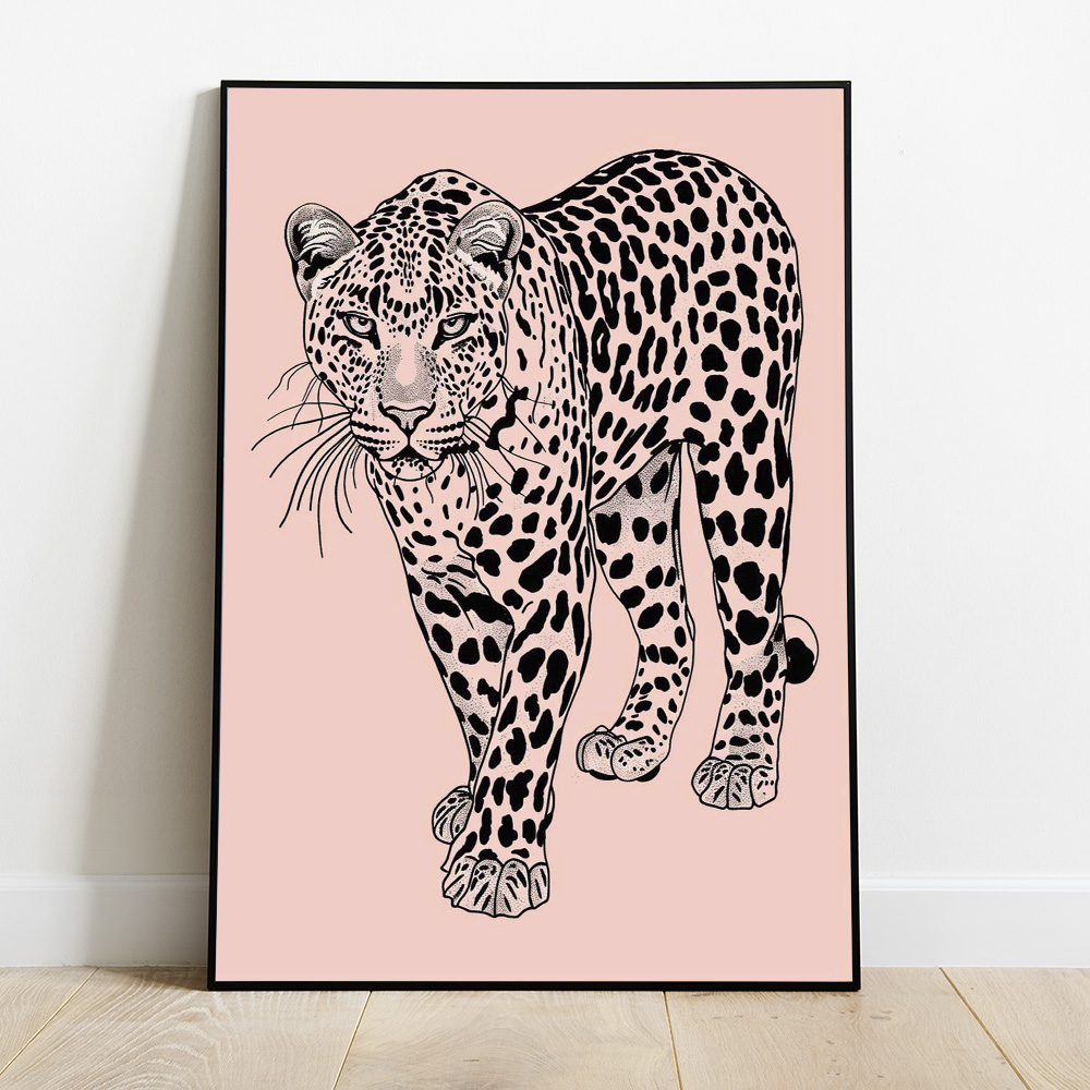 PEACH CHEETAH BOLD AND MAXIMALIST POSTER