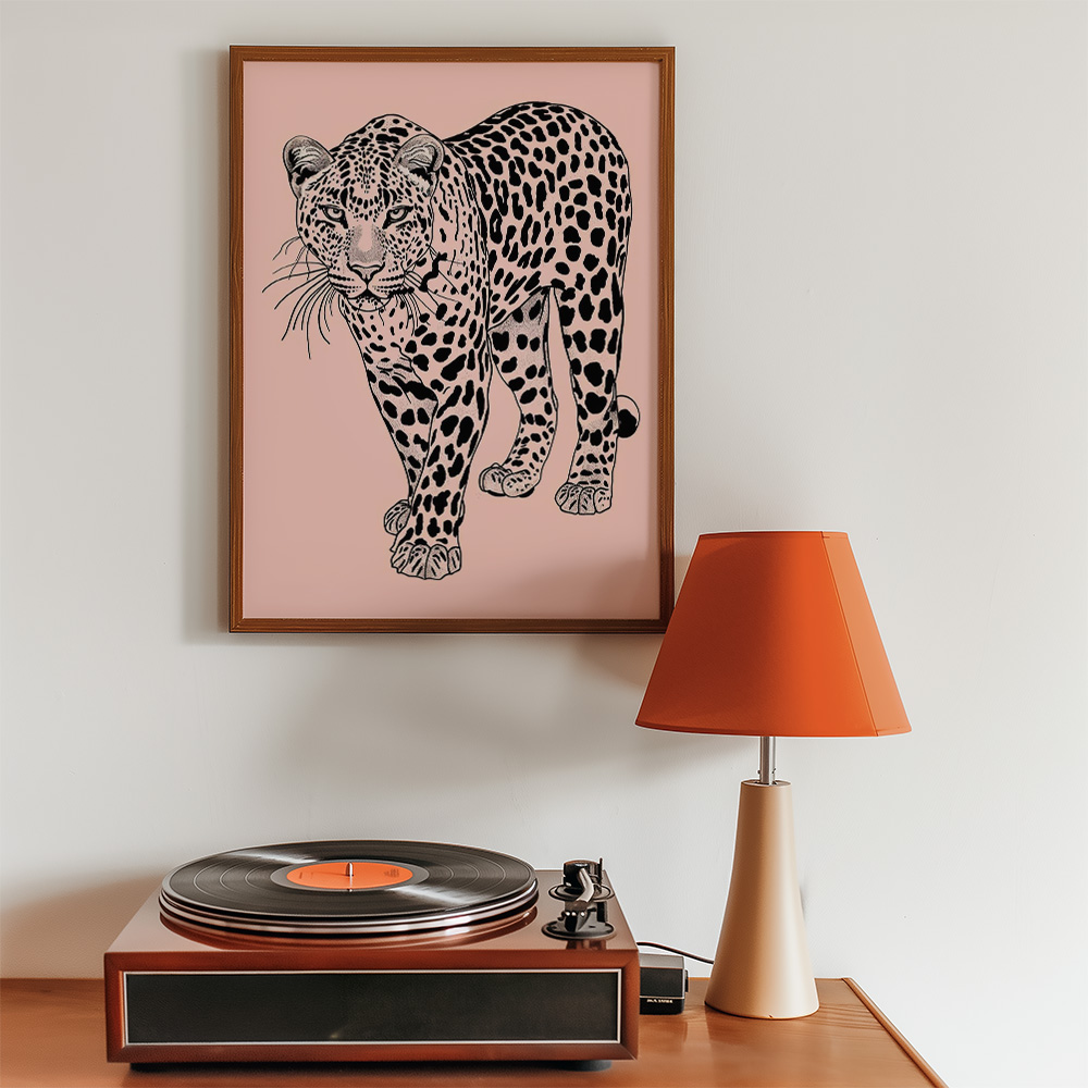 Alternative view of PEACH CHEETAH BOLD AND MAXIMALIST POSTER
