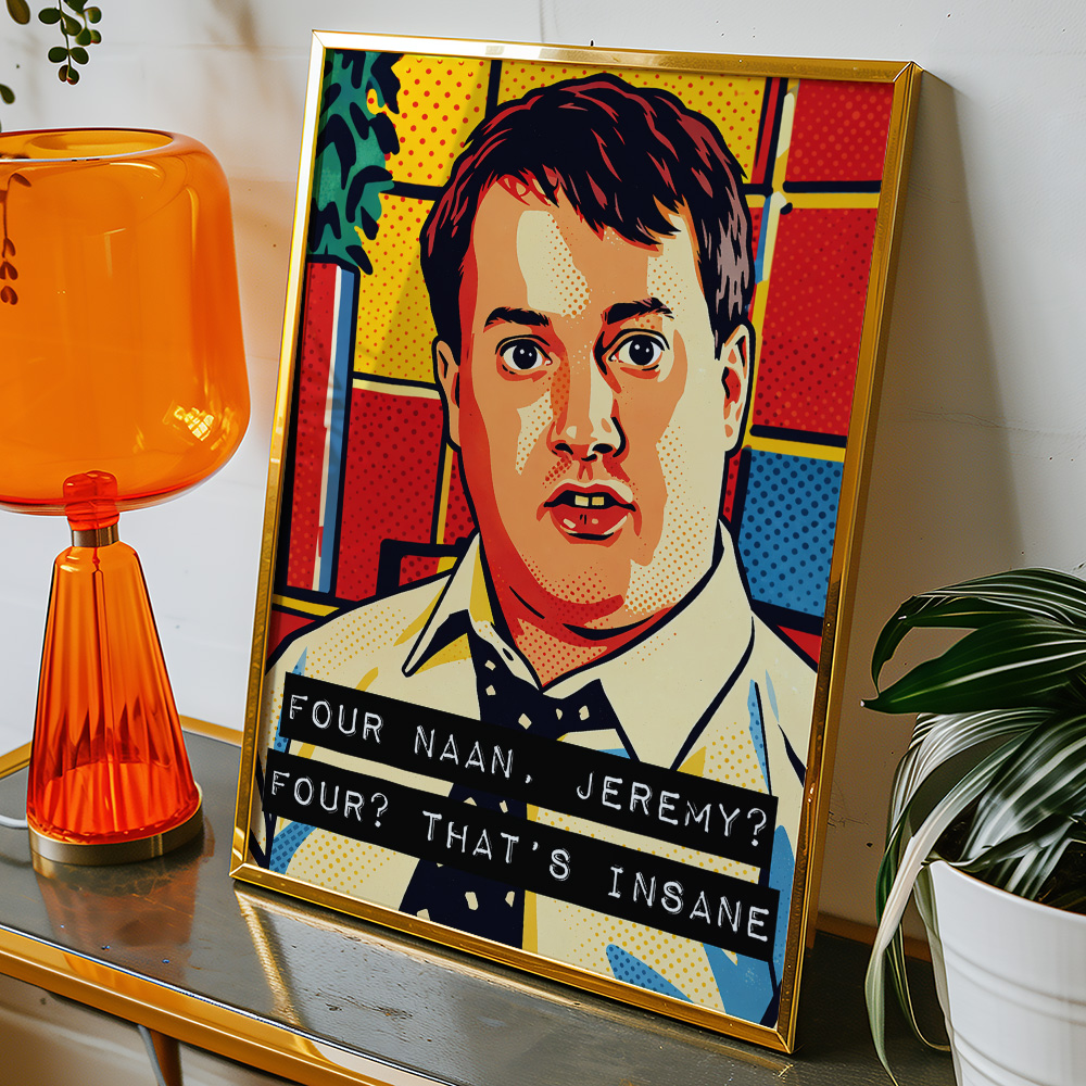 PEEP SHOW FOUR NAAN MAXIMALIST POP ART STYLE POSTER