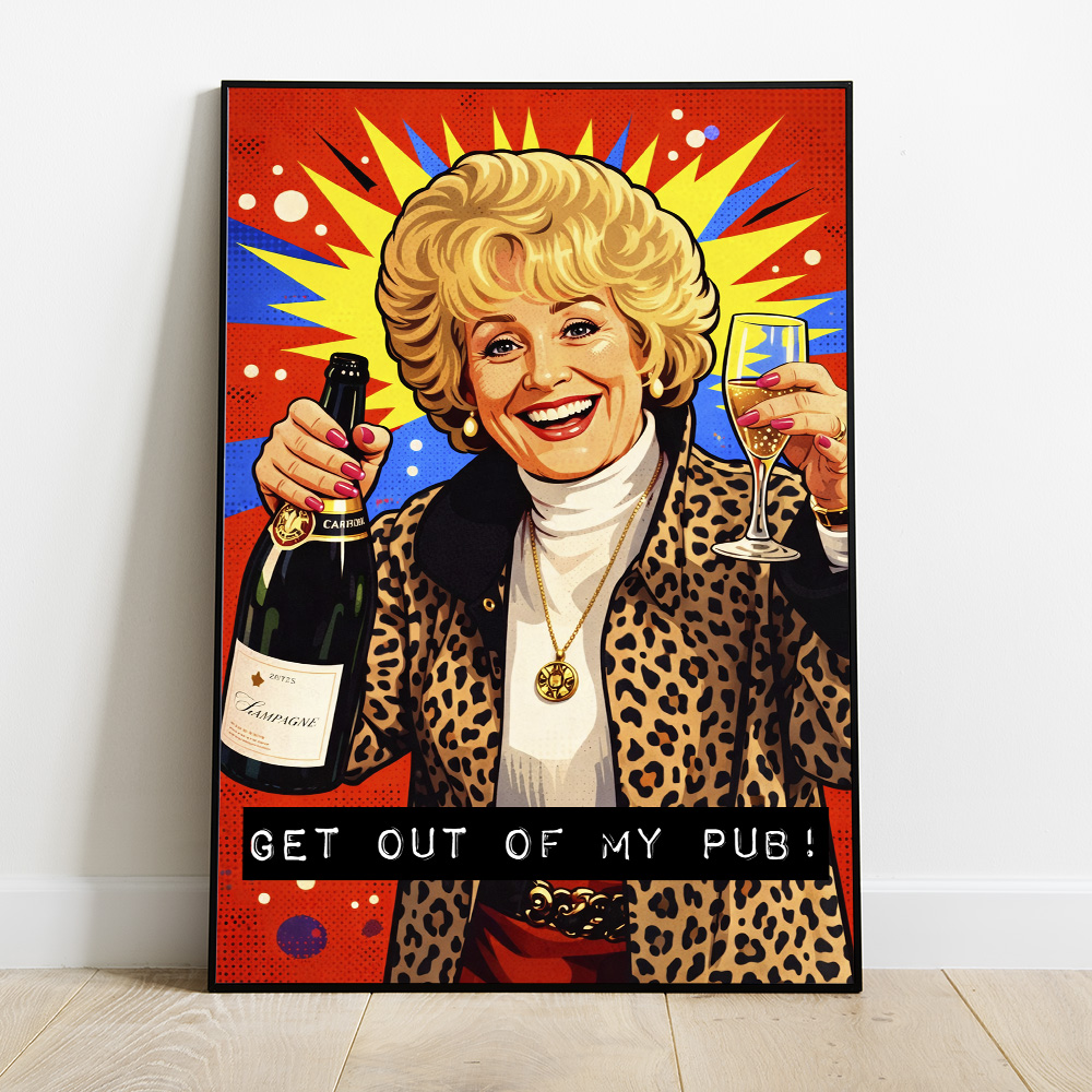 Alternative view of PEGGY MITCHELL MY PUB EASTENDERS MAXIMALIST POP ART STYLE POSTER