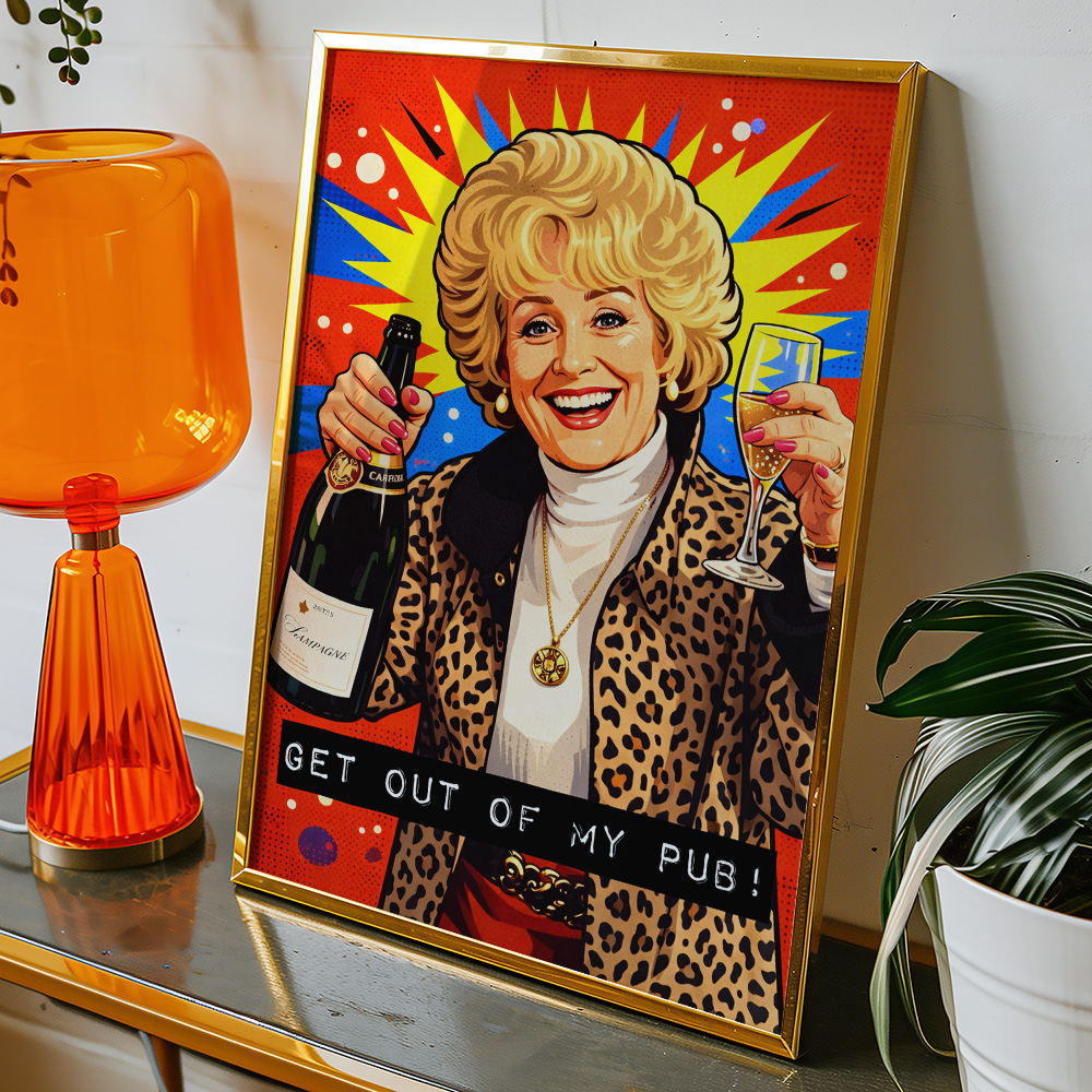 PEGGY MITCHELL MY PUB EASTENDERS MAXIMALIST POP ART STYLE POSTER