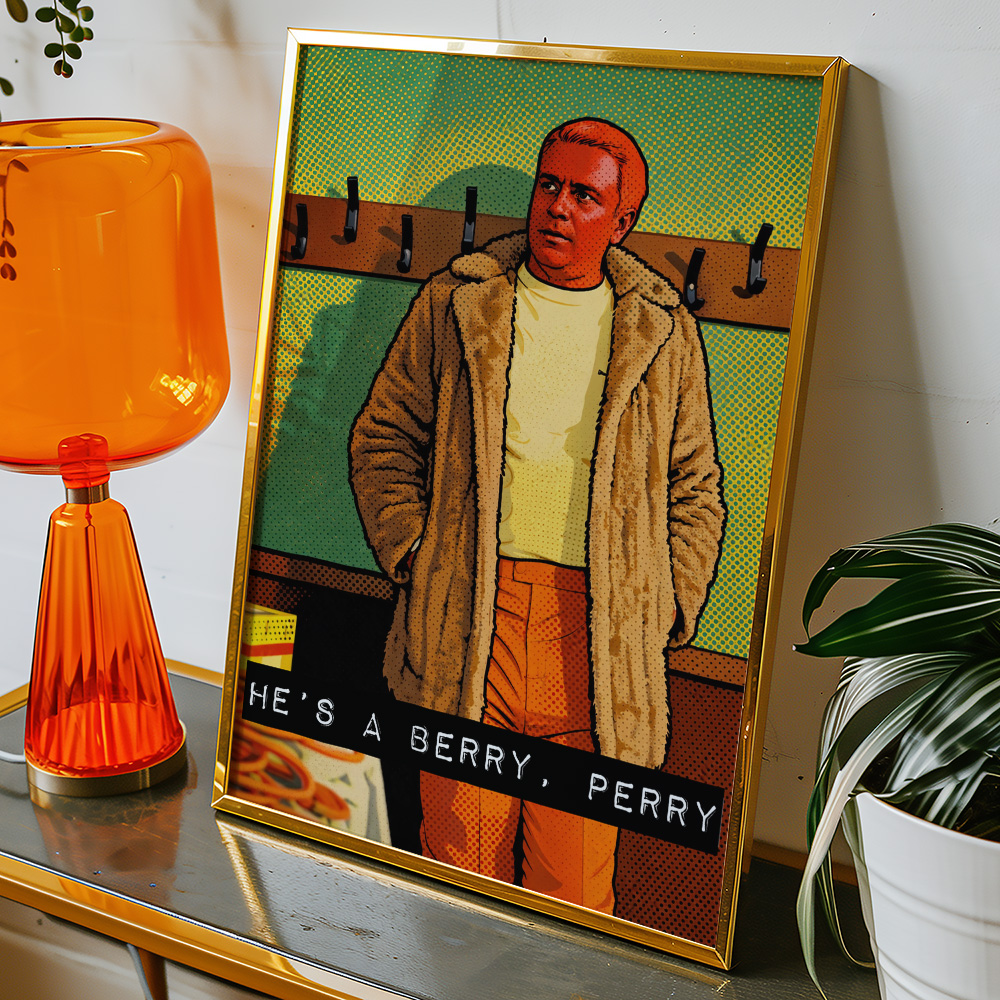 PHOENIX NIGHTS JERRY THE BERRY MAXIMALIST POP ART STYLE POSTER