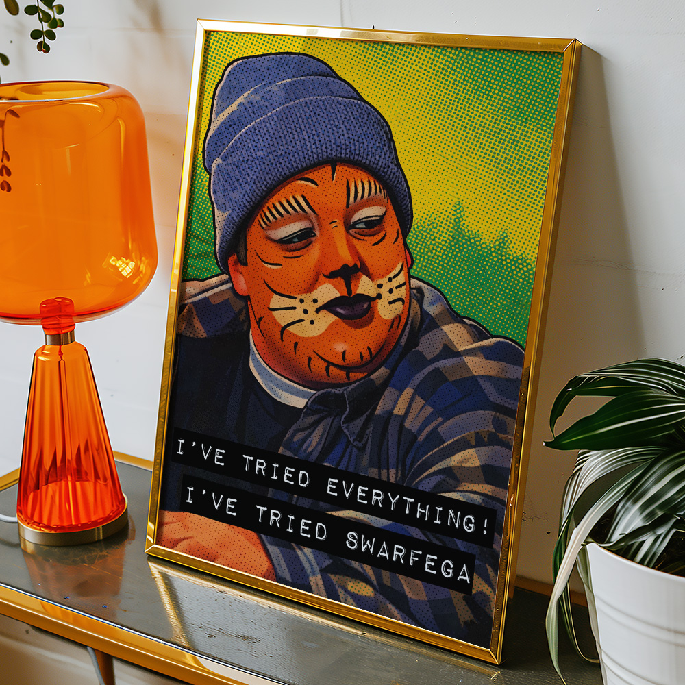 PHOENIX NIGHTS YOUNG KENNY THE TIGER MAXIMALIST POP ART STYLE POSTER