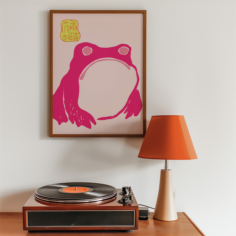 Alternative view of PINK FROG BOLD AND MAXIMALIST POSTER