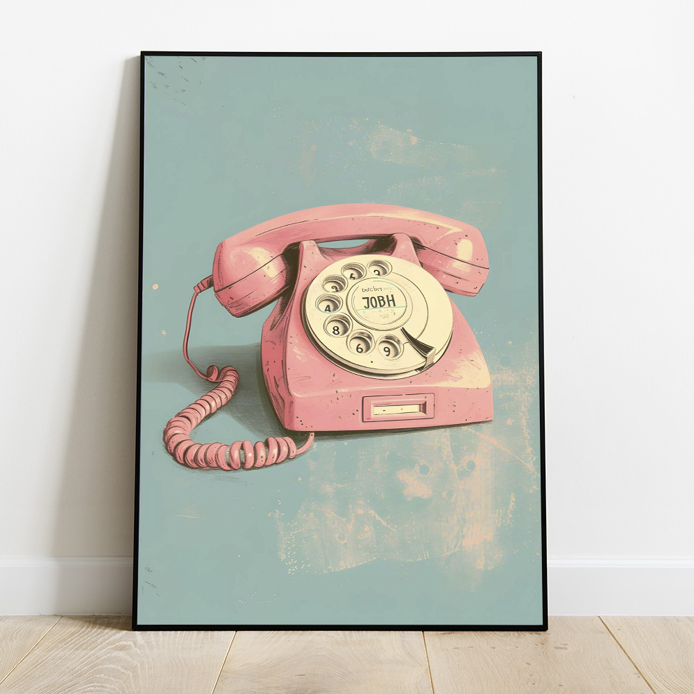 PINK TELEPHONE BOLD AND MAXIMALIST POSTER