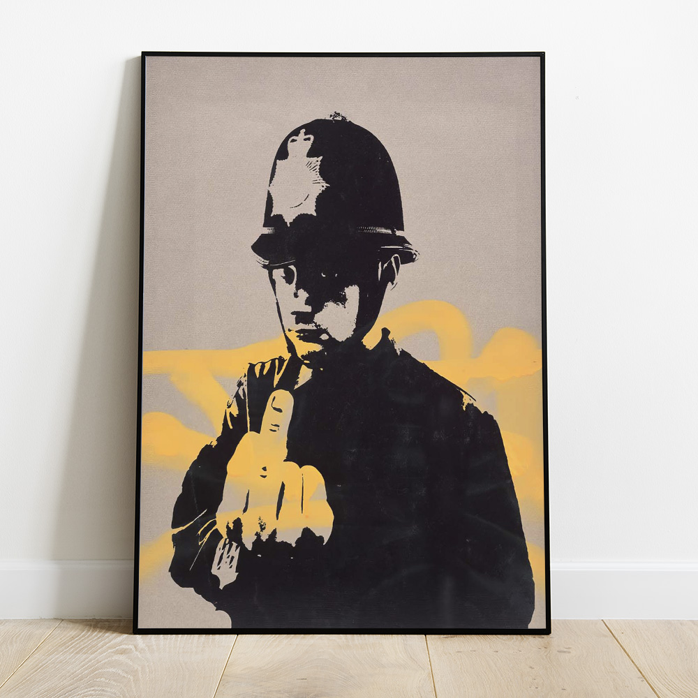 POLICEMAN BANANA BOLD AND MAXIMALIST POSTER