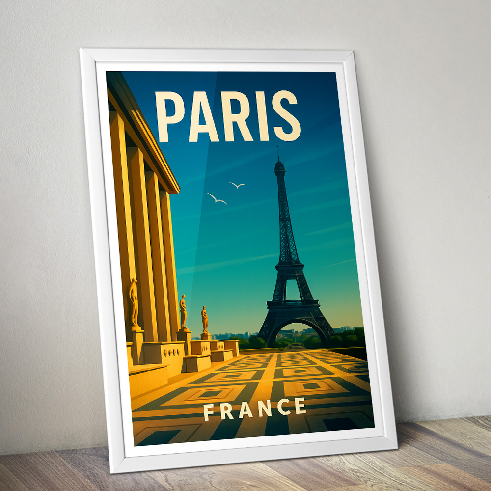 PARIS IN THE SUNSHINE MINIMALIST TRAVEL POSTER