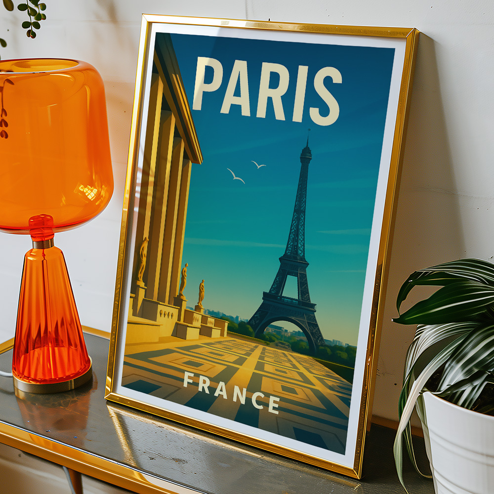 Alternative view of PARIS IN THE SUNSHINE MINIMALIST TRAVEL POSTER