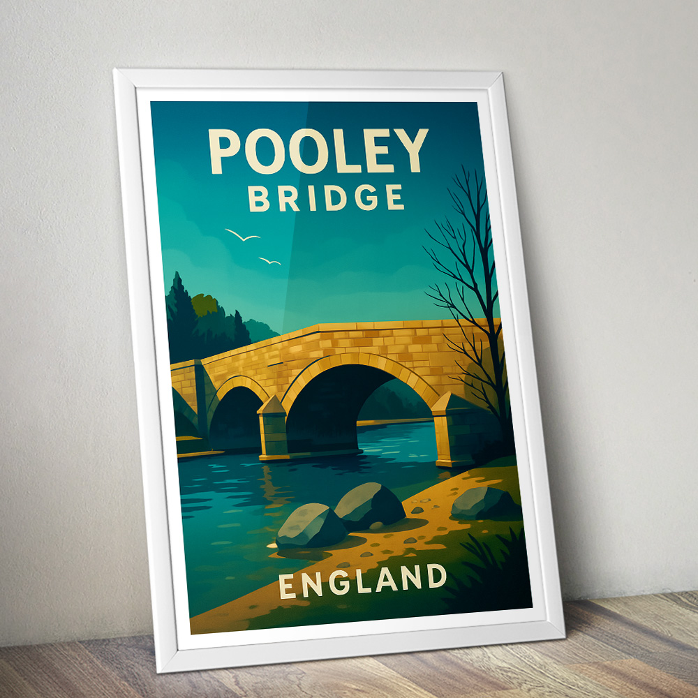POOLEY BRIDGE LAKE DISTRICT MINIMALIST TRAVEL POSTER