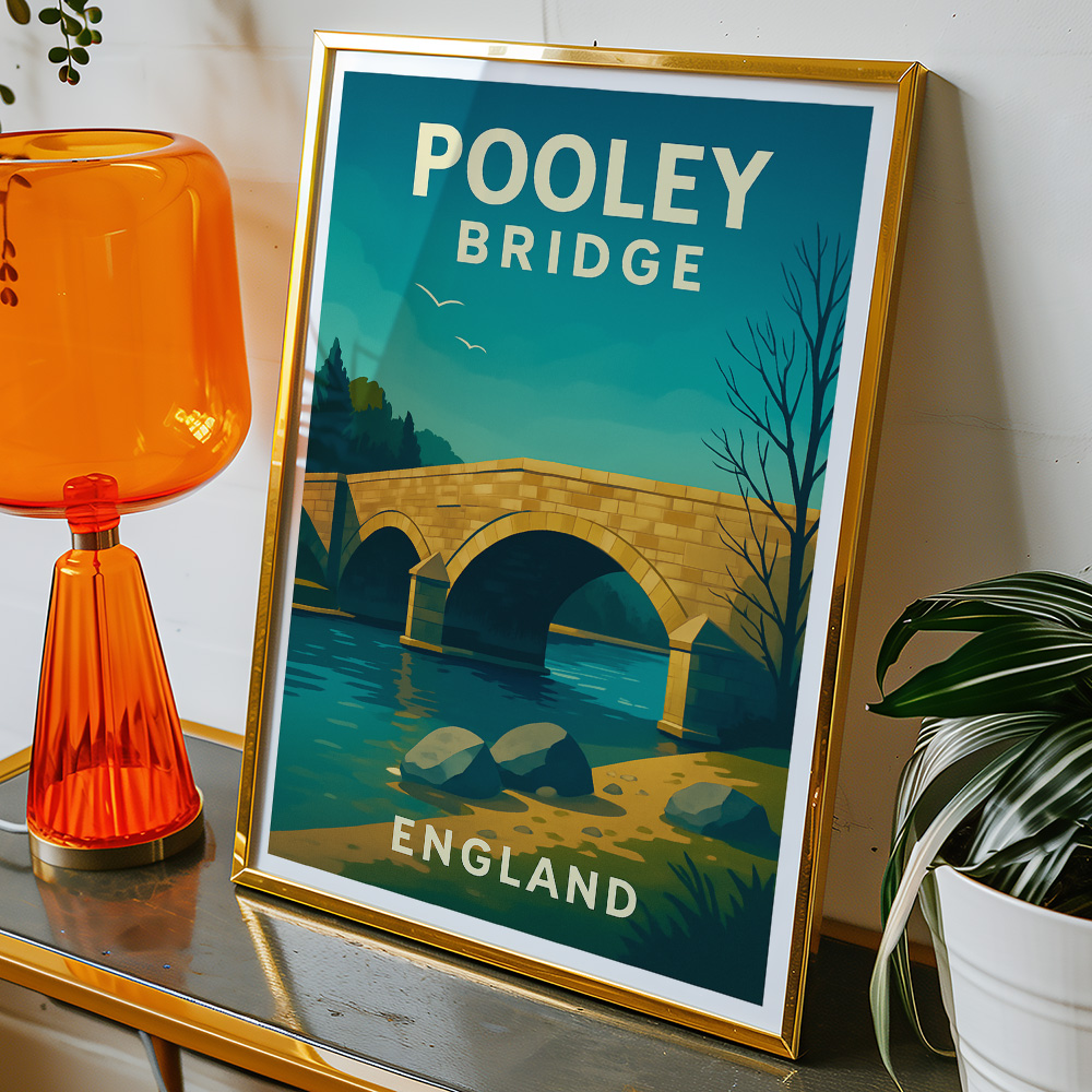 Alternative view of POOLEY BRIDGE LAKE DISTRICT MINIMALIST TRAVEL POSTER