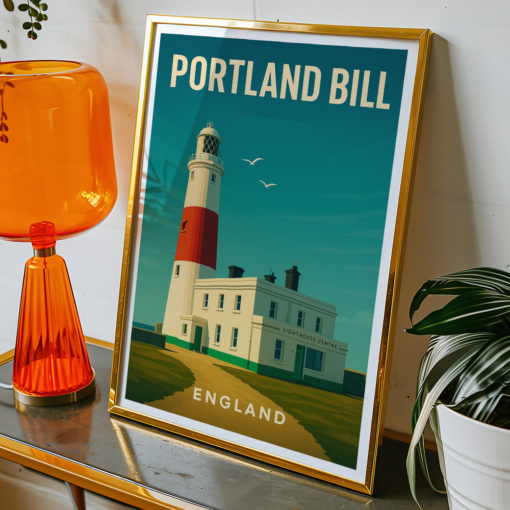 Alternative view of PORTLAND BILL LIGHTHOUSE MINIMALIST TRAVEL POSTER