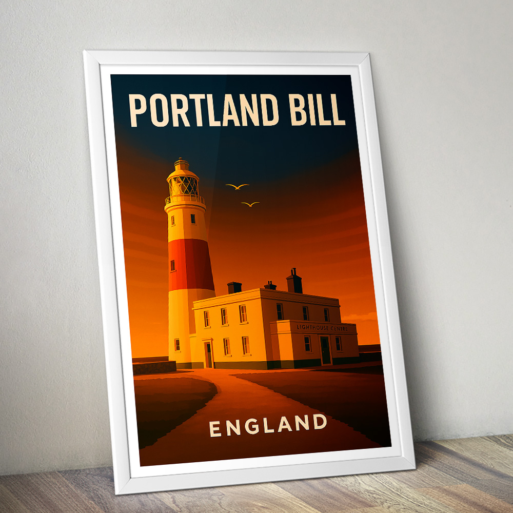 PORTLAND BILL AT SUNSET MINIMALIST TRAVEL POSTER