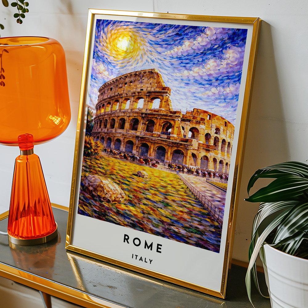 Alternative view of ROME COLOSSEUM VAN GOGH STYLE TRAVEL POSTER