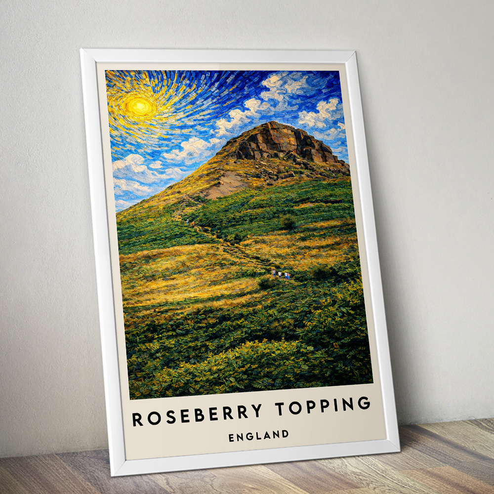 ROSEBERRY TOPPING 2 VAN GOGH STYLE TRAVEL POSTER NORTH EAST