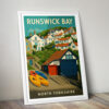 RUNSWICK BAY MINIMALIST TRAVEL POSTER NORTH EAST