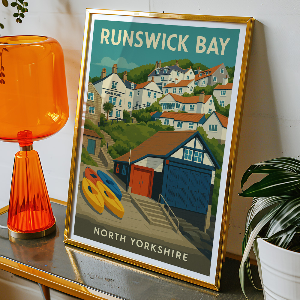 Alternative view of RUNSWICK BAY MINIMALIST TRAVEL POSTER NORTH EAST