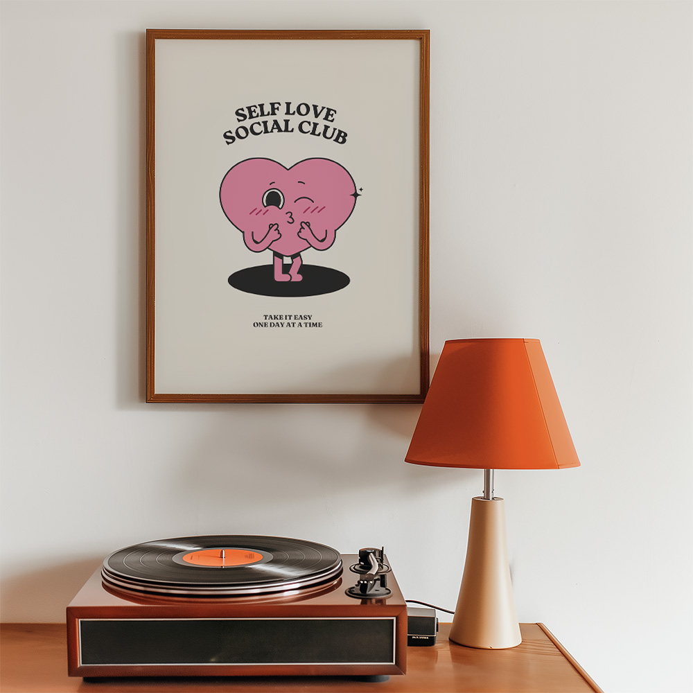 Alternative view of SELF LOVE SOCIAL CLUB BOLD AND MAXIMALIST POSTER