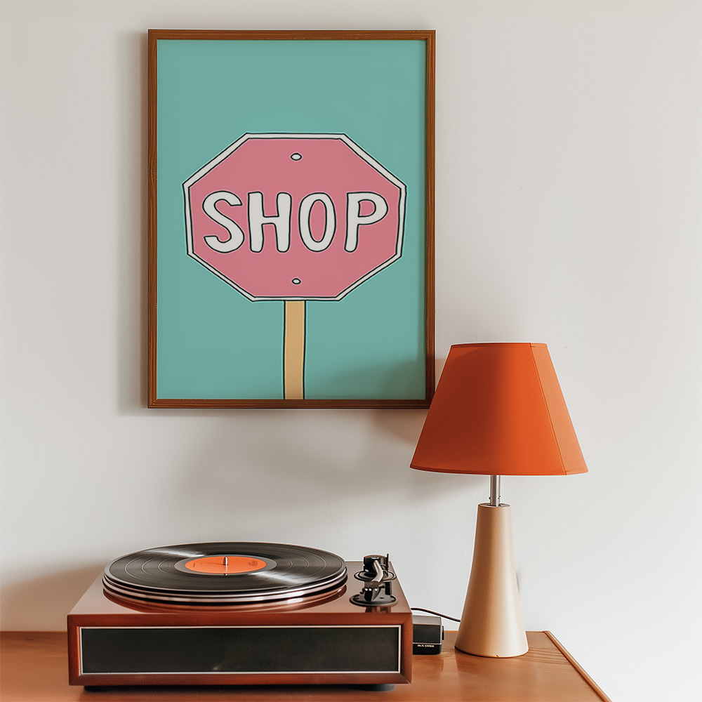 Alternative view of SHOP SIGN BOLD AND MAXIMALIST POSTER
