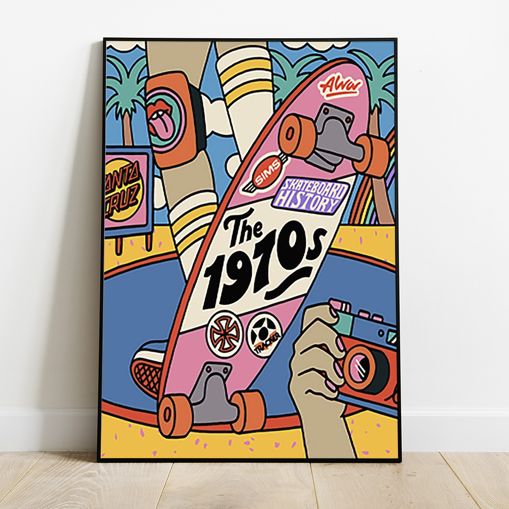 SURF POP ART BOLD AND MAXIMALIST POSTER