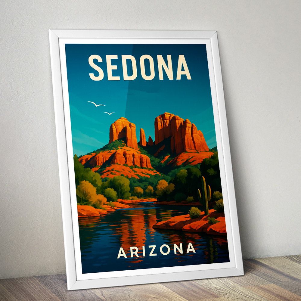 SEDONA ARIZONA MINIMALIST TRAVEL POSTER