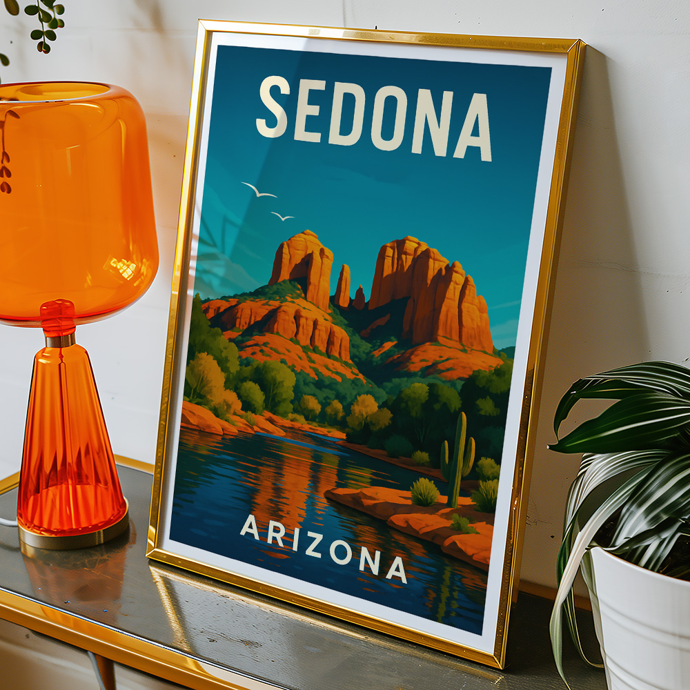 Alternative view of SEDONA ARIZONA MINIMALIST TRAVEL POSTER