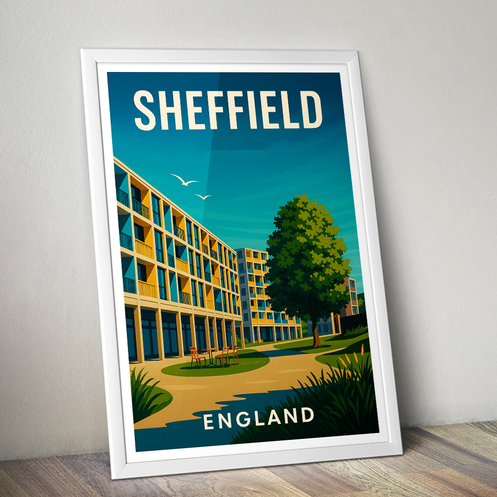 SHEFFIELD PARK HILL MINIMALIST TRAVEL POSTER