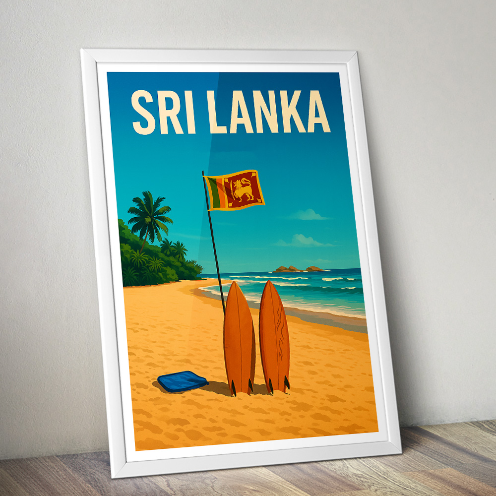 SRI LANKA BEACH BLISS MINIMALIST TRAVEL POSTER