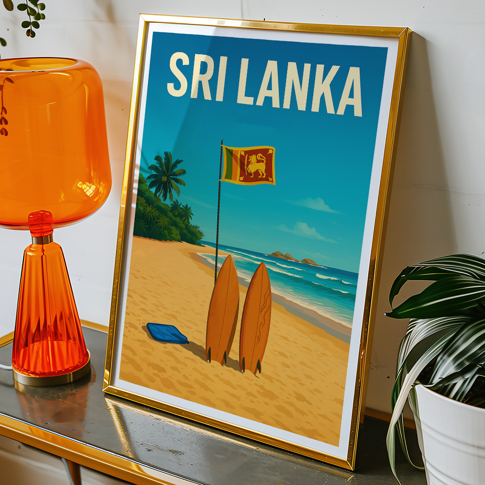 Alternative view of SRI LANKA BEACH BLISS MINIMALIST TRAVEL POSTER