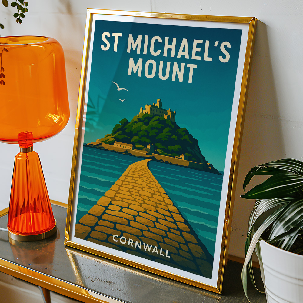 Alternative view of ST MICHAEL'S MOUNT MINIMALIST TRAVEL POSTER