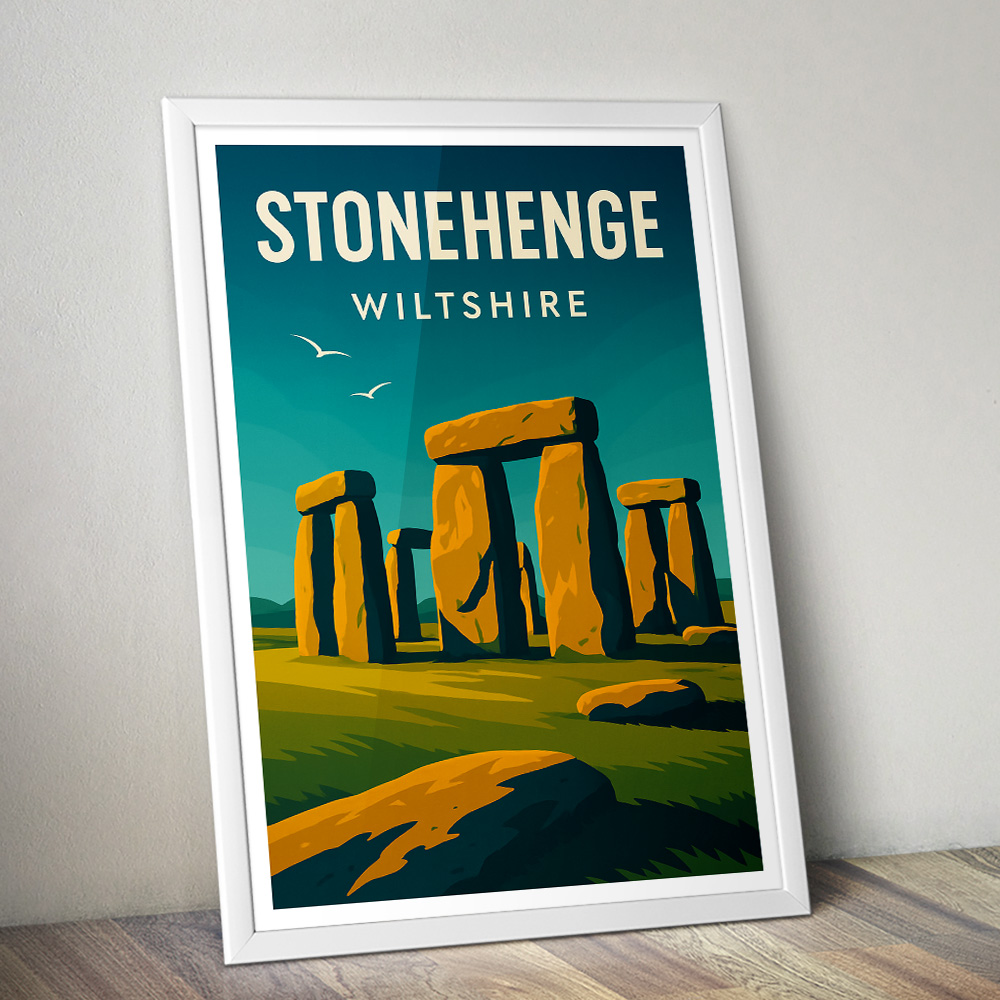 STONEHENGE IN WILTSHIRE MINIMALIST TRAVEL POSTER