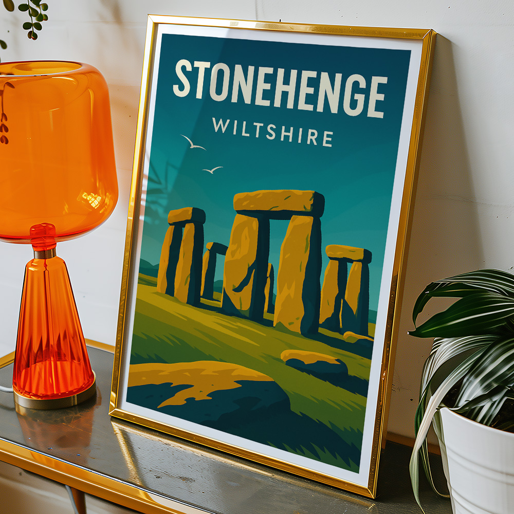 Alternative view of STONEHENGE IN WILTSHIRE MINIMALIST TRAVEL POSTER