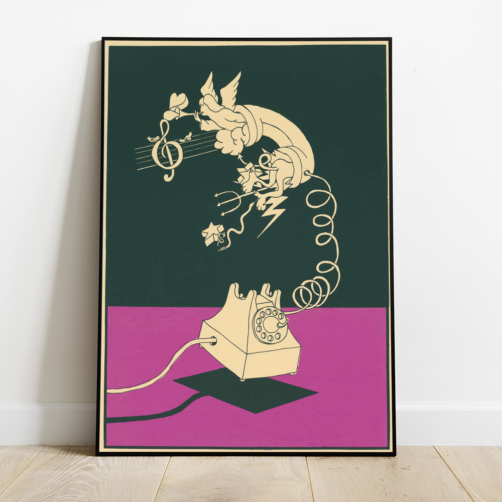 TELEPHONE BOLD AND MAXIMALIST POSTER
