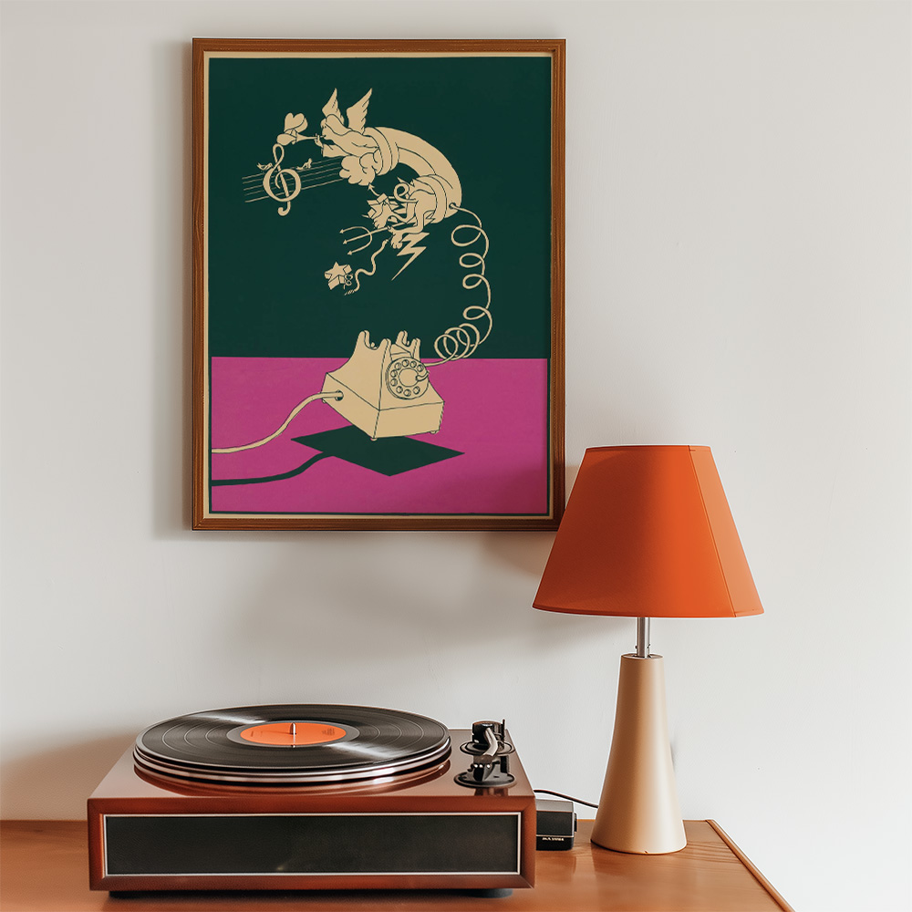 Alternative view of TELEPHONE BOLD AND MAXIMALIST POSTER