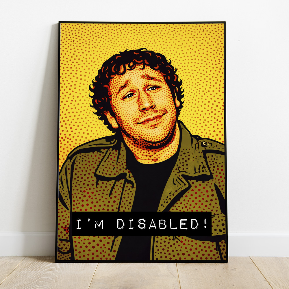 Alternative view of THE IT CROWD IM DISABLED MAXIMALIST POP ART STYLE POSTER