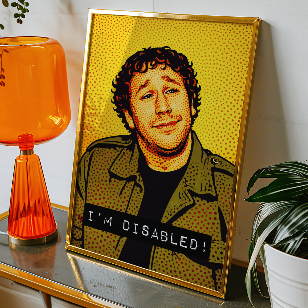 THE IT CROWD IM DISABLED MAXIMALIST POP ART STYLE POSTER