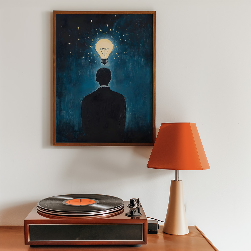 Alternative view of THINKING MAN BOLD AND MAXIMALIST POSTER