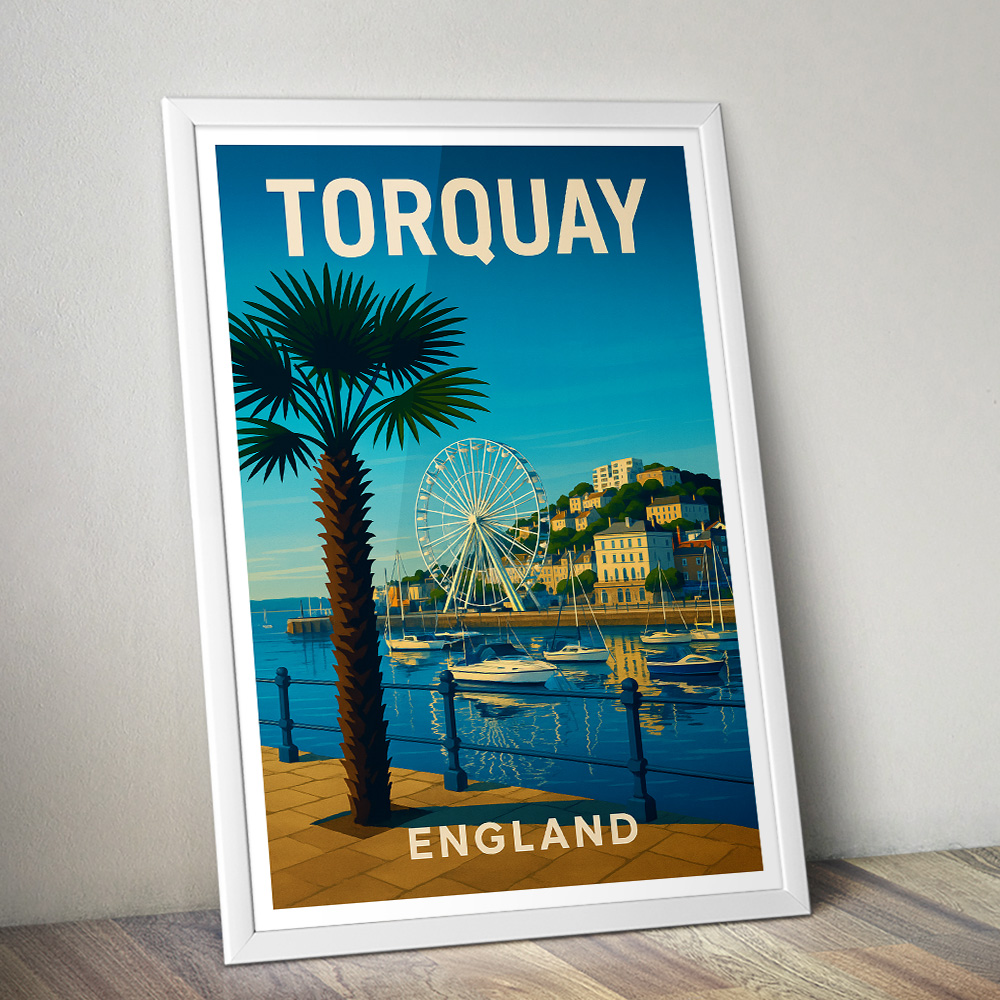 TORQUAY MARINA MINIMALIST TRAVEL POSTER