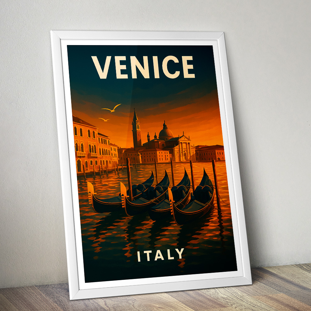 VENETIAN SUNSET MINIMALIST TRAVEL POSTER